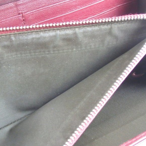 Christian Dior trot Patent leather Bordeaux Wallet - Picture 6 of 7